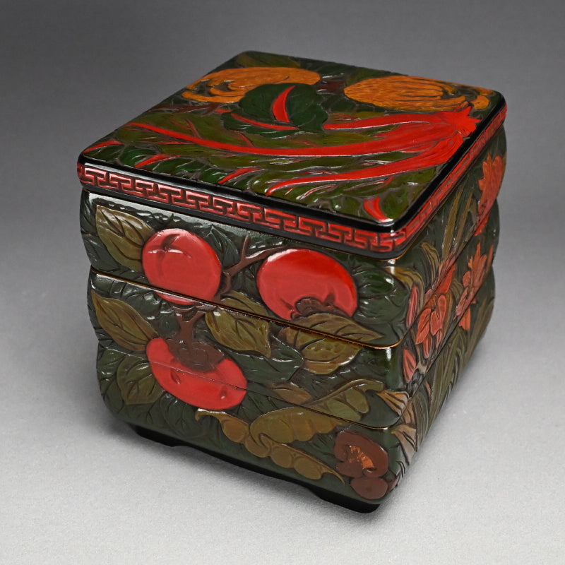 Sanuki-bori Jubako Lacquer Stacking Box by Kenjo
