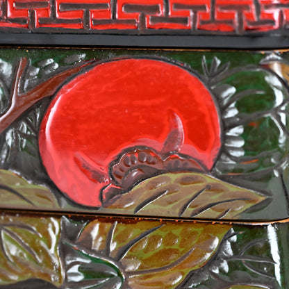 Sanuki-bori Jubako Lacquer Stacking Box by Kenjo