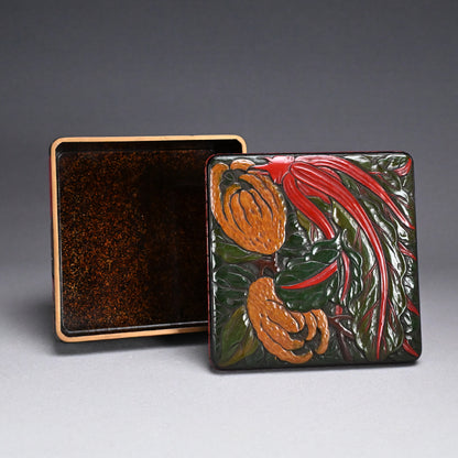 Sanuki-bori Jubako Lacquer Stacking Box by Kenjo