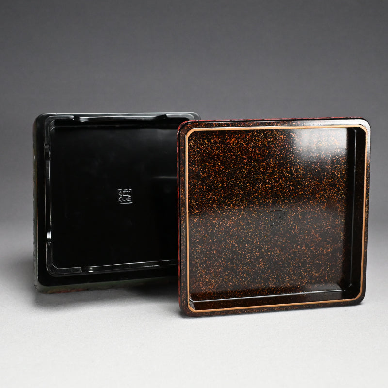 Sanuki-bori Jubako Lacquer Stacking Box by Kenjo