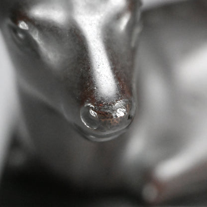 Japanese Deer Okimono Bronze Sculpture ー初代 中島 保美 "鋳銅鹿置物"