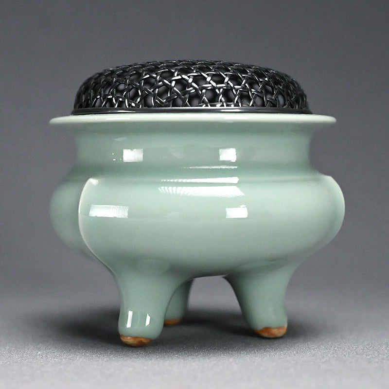 Celadon Koro Incense Burner ー宮永 東山 "青瓷袴腰 香爐"
