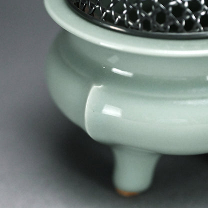 Celadon Koro Incense Burner ー宮永 東山 "青瓷袴腰 香爐"