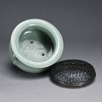 Celadon Koro Incense Burner ー宮永 東山 "青瓷袴腰 香爐"