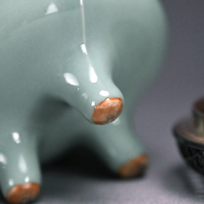 Celadon Koro Incense Burner ー宮永 東山 "青瓷袴腰 香爐"
