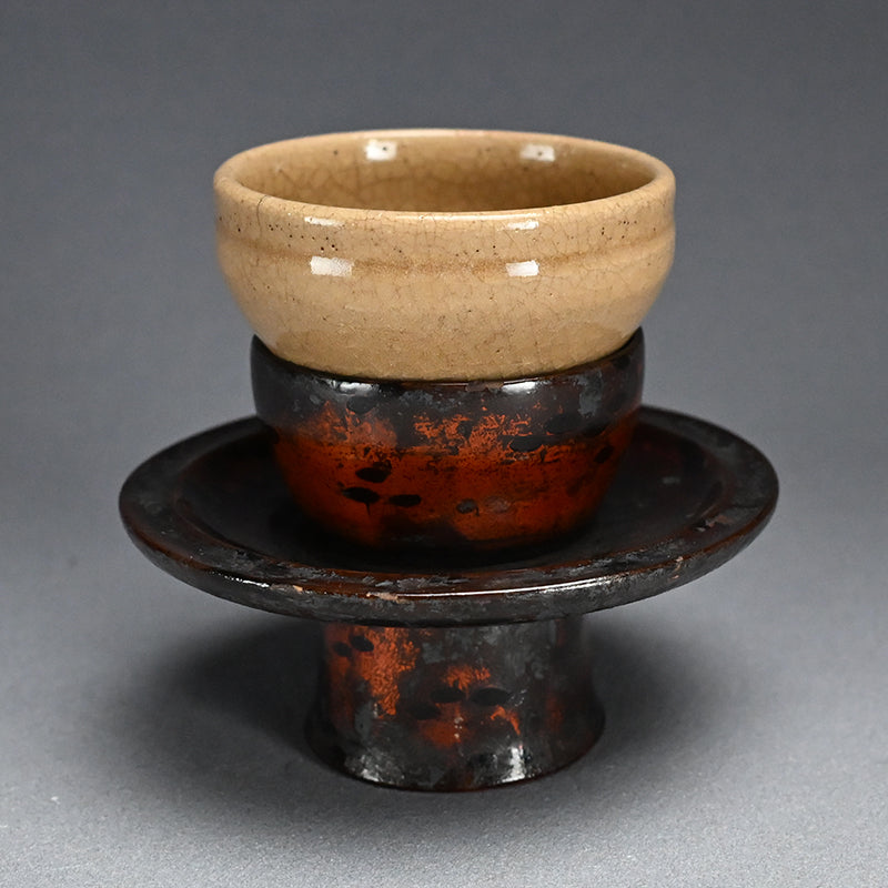 Antique Yellow Tenmoku Chawan Tea Bowl