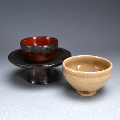 Antique Yellow Tenmoku Chawan Tea Bowl