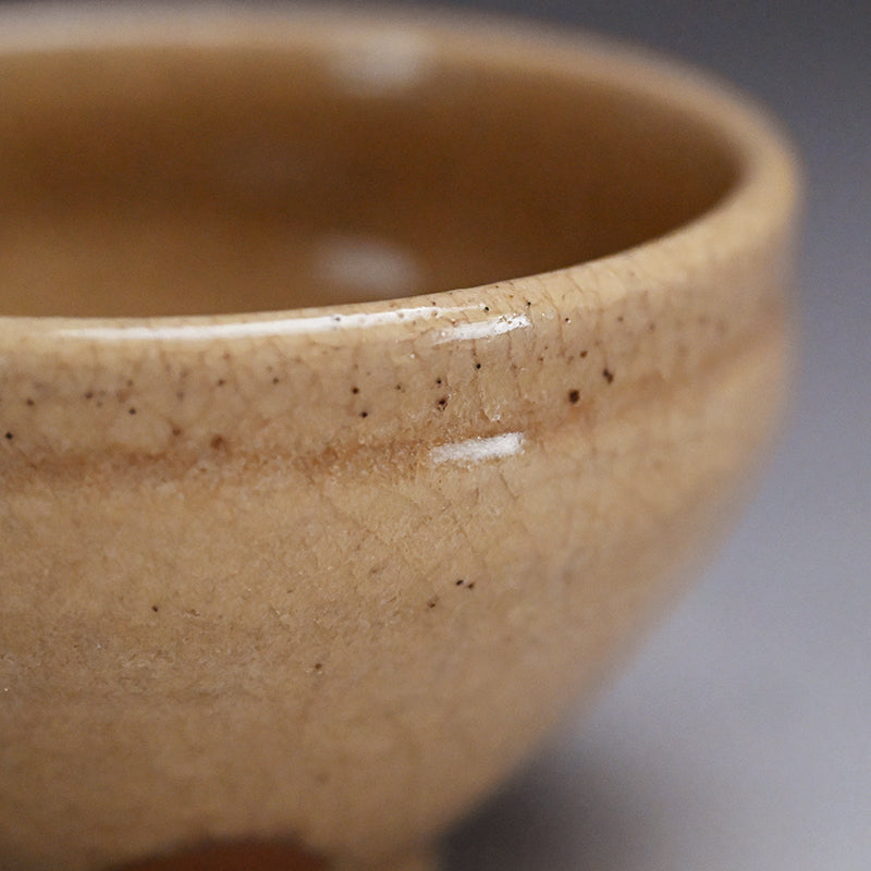 Antique Yellow Tenmoku Chawan Tea Bowl