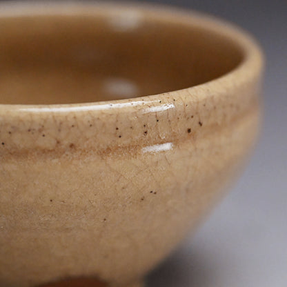 Antique Yellow Tenmoku Chawan Tea Bowl