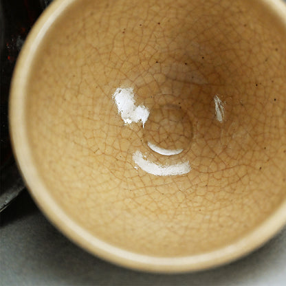 Antique Yellow Tenmoku Chawan Tea Bowl
