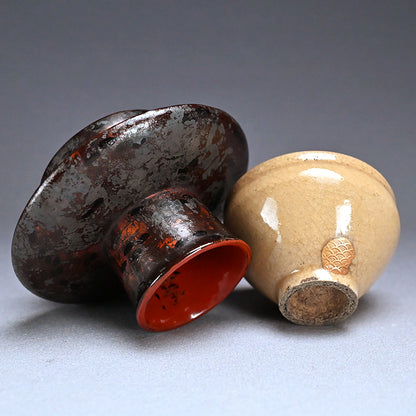 Antique Yellow Tenmoku Chawan Tea Bowl