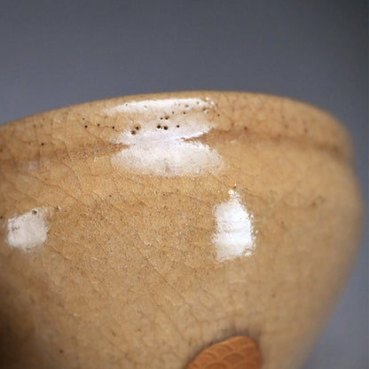 Antique Yellow Tenmoku Chawan Tea Bowl