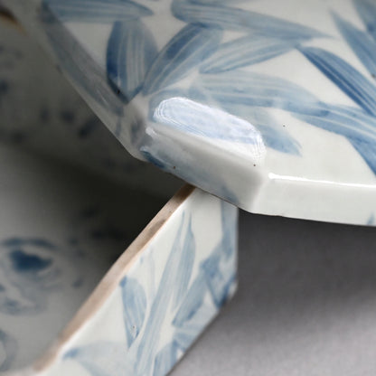 Porcelain Stacking Box Set Decorated ー藤井 達吉 "染付竹文 重箱"