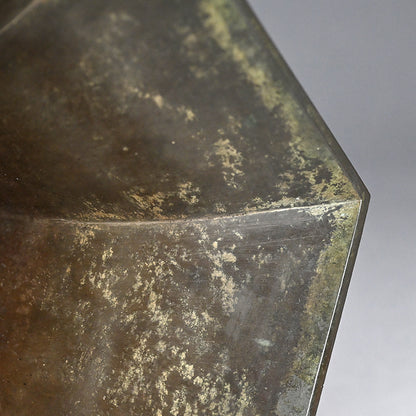 Edo p. Flaring Bronze Vase with Tiger Handles ー越後 守 "虎耳付古銅花生"