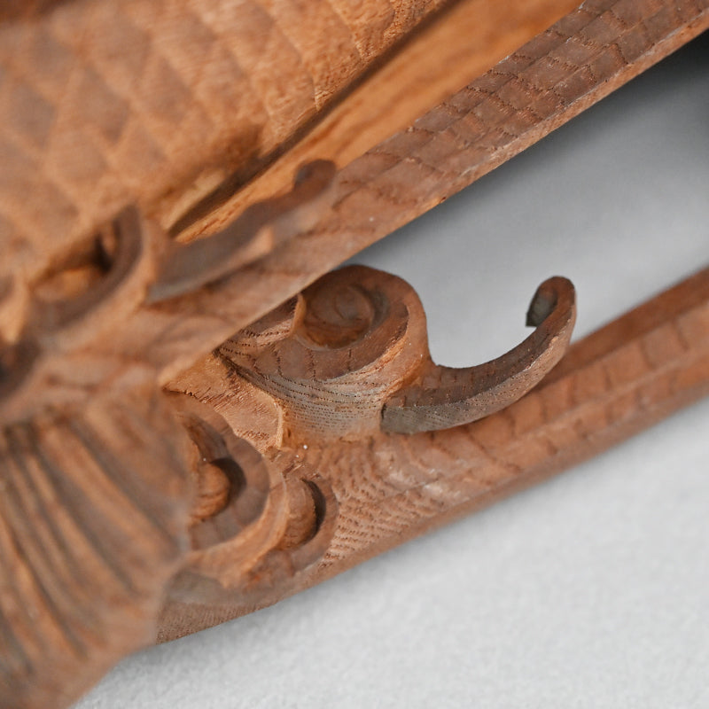 Carved Image of Carp Ascending a Waterfall