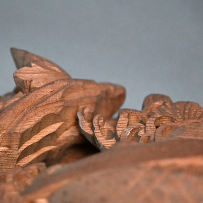 Carved Image of Carp Ascending a Waterfall