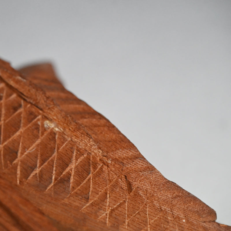 Carved Image of Carp Ascending a Waterfall