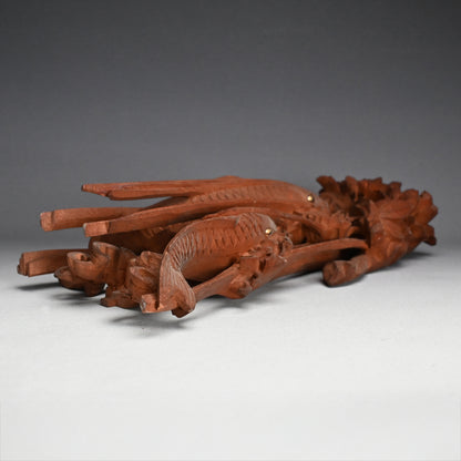 Carved Image of Carp Ascending a Waterfall