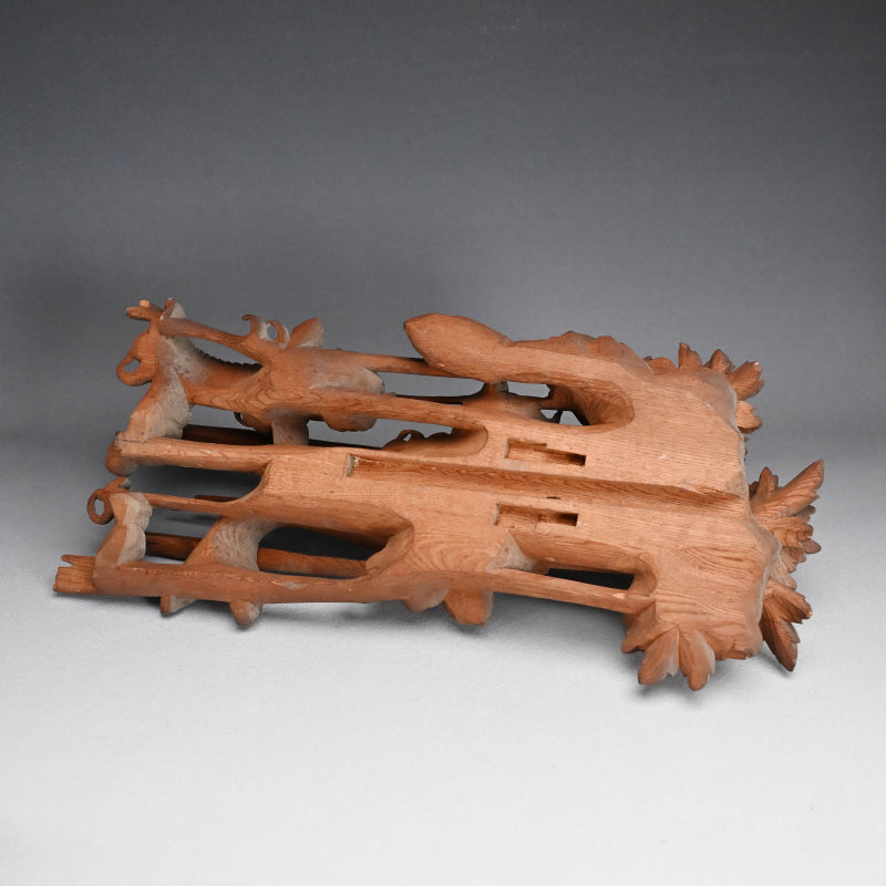 Carved Image of Carp Ascending a Waterfall