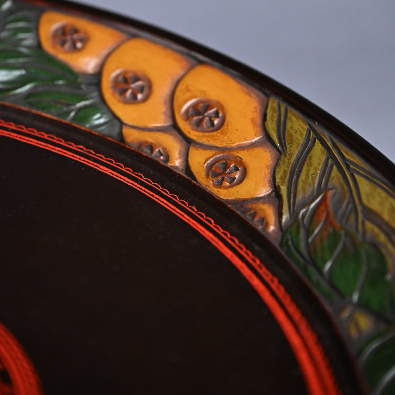 Sanukibori Tray, grape ー森 象堂 