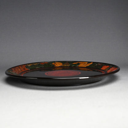 Carved Sanuki-bori Lacquer Tray ー森 象堂 "讃岐彫 蒟醤盆"
