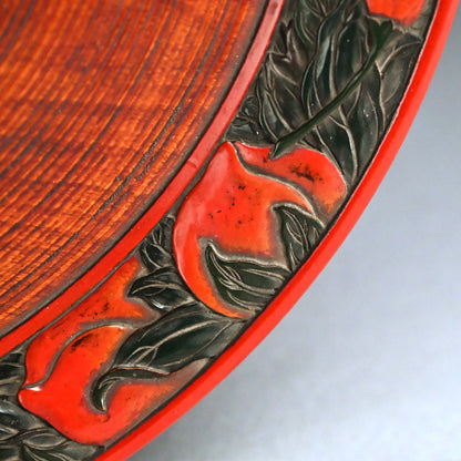 Carved Antique Sanuki-bori tray ー森 象堂