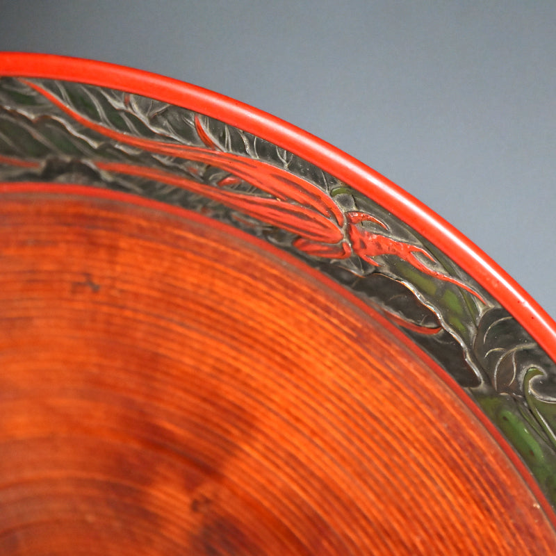 Carved Antique Sanuki-bori tray ー森 象堂