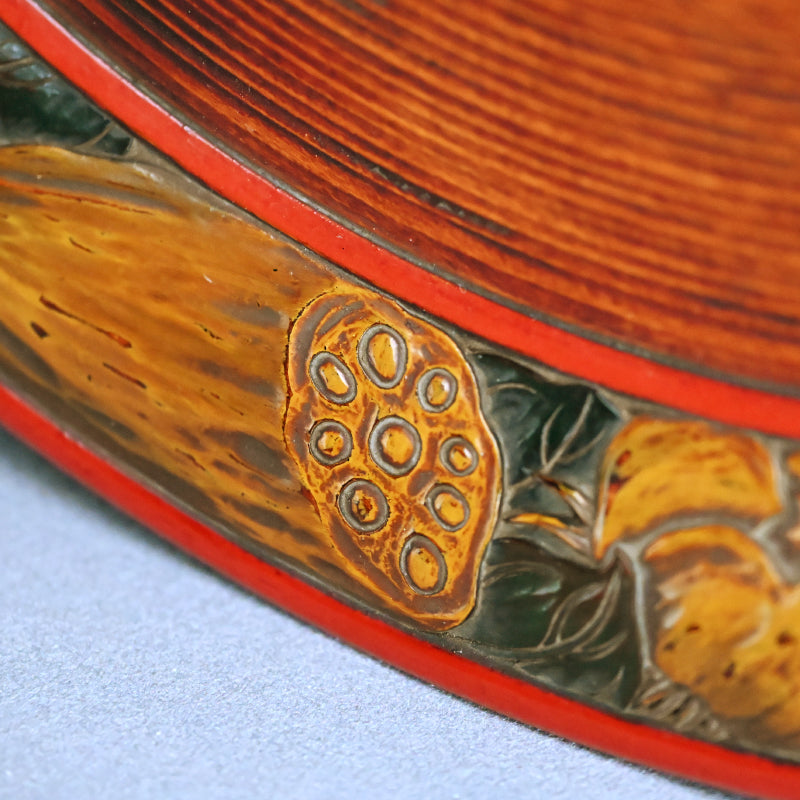 Carved Antique Sanuki-bori tray ー森 象堂