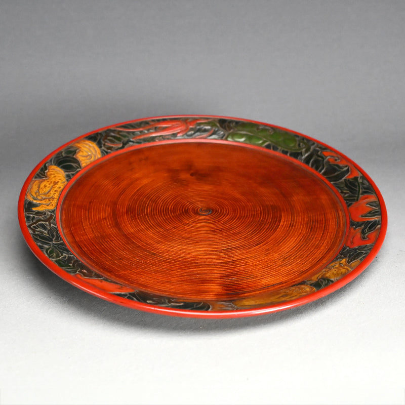 Carved Antique Sanuki-bori tray ー森 象堂