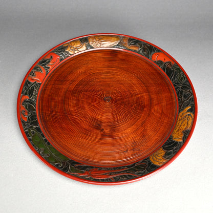 Carved Antique Sanuki-bori tray ー森 象堂