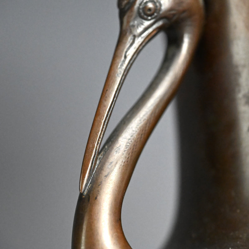 Bronze Vase with Crane Head Handles,Yoshimasa