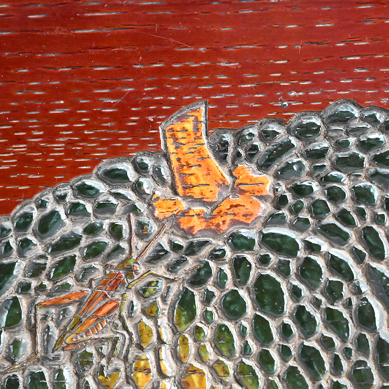 Carved & Lacquered Sanuki-bori Tray ー松堂 道人 "角盆"