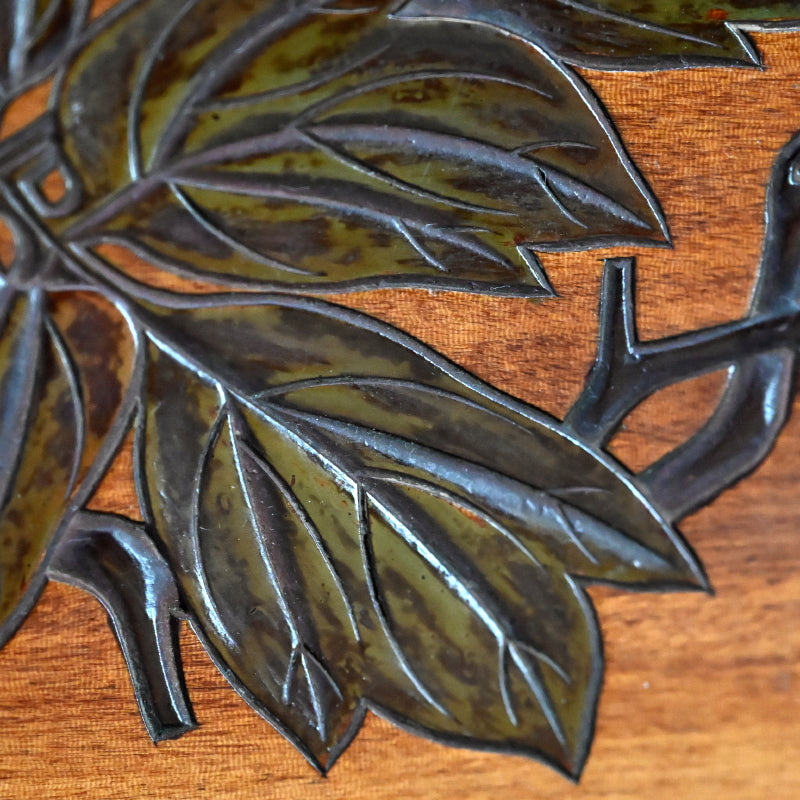 Hand-carved & Lacquered Sanukibori Tray by Myosetsu
