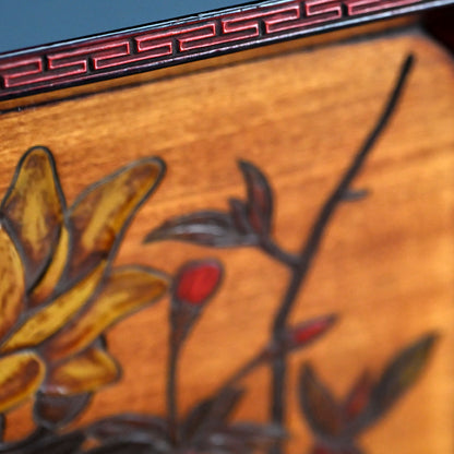 Hand-carved & Lacquered Sanukibori Tray by Myosetsu