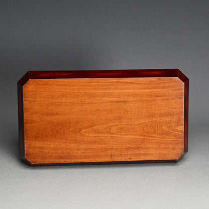 Hand-carved & Lacquered Sanukibori Tray by Myosetsu