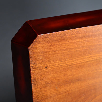 Hand-carved & Lacquered Sanukibori Tray by Myosetsu