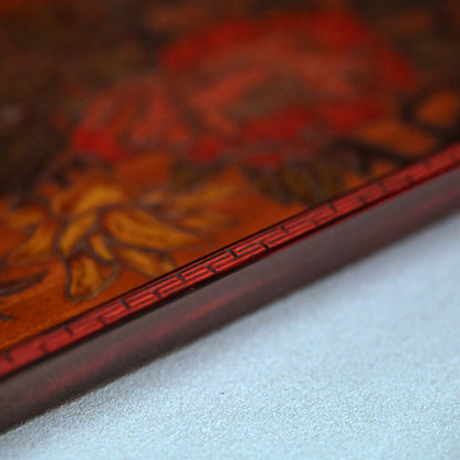 Hand-carved & Lacquered Sanukibori Tray by Myosetsu