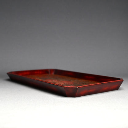 Hand-carved & Lacquered Sanukibori Tray by Myosetsu