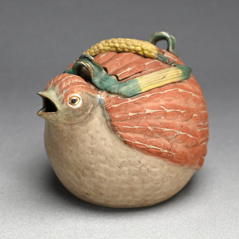 Antique Quail-shaped Banko Tea Pot