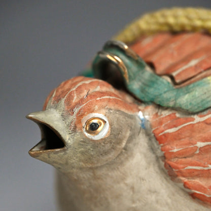 Antique Quail-shaped Banko Tea Pot