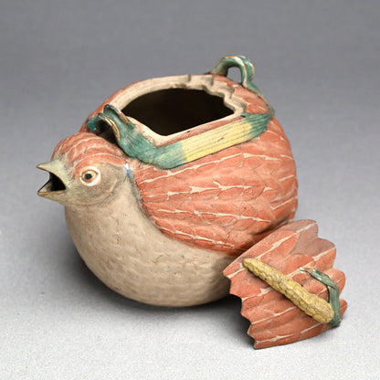 Antique Quail-shaped Banko Tea Pot
