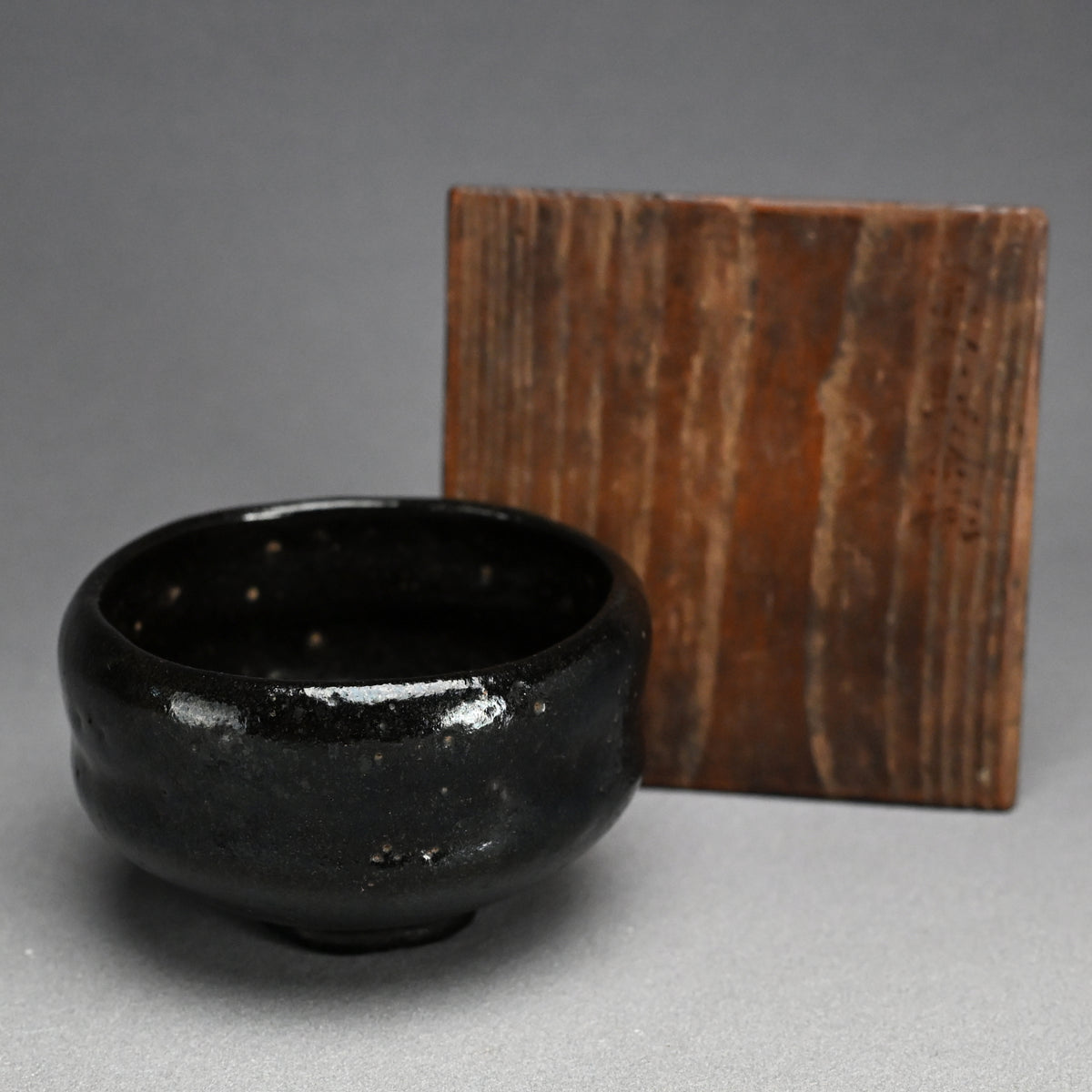 Antique “Ichinyu-Black” Raku Chawan Tea Bowl