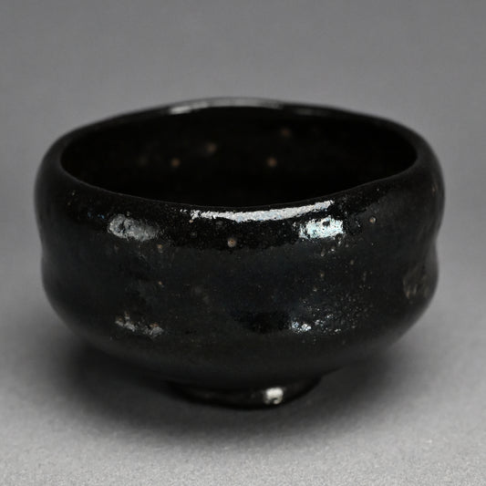 Antique “Ichinyu-Black” Raku Chawan Tea Bowl