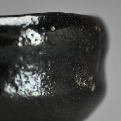 Antique “Ichinyu-Black” Raku Chawan Tea Bowl