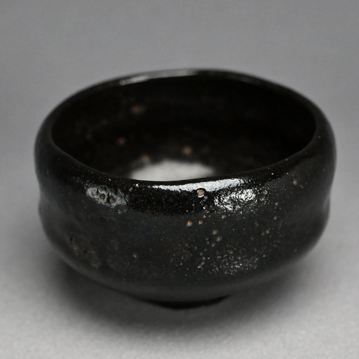 Antique “Ichinyu-Black” Raku Chawan Tea Bowl