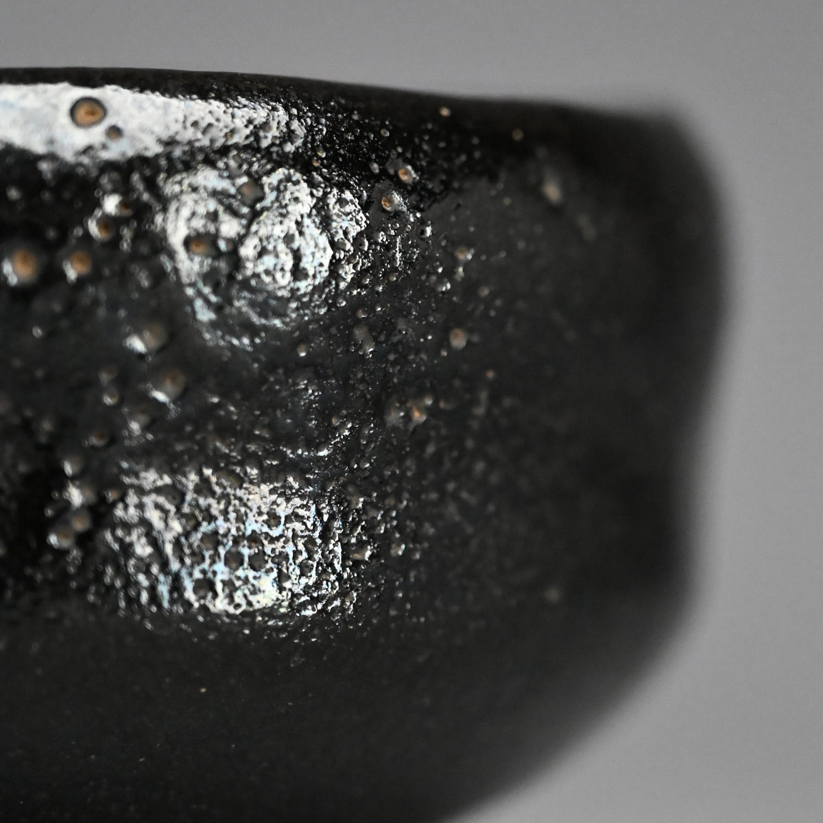 Antique “Ichinyu-Black” Raku Chawan Tea Bowl