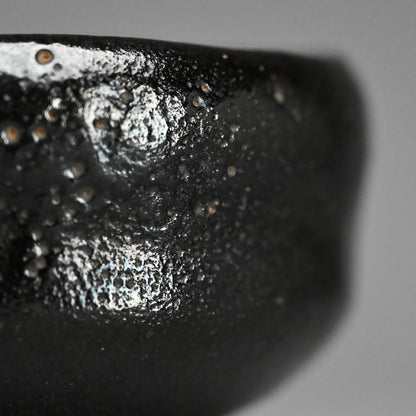 Antique “Ichinyu-Black” Raku Chawan Tea Bowl