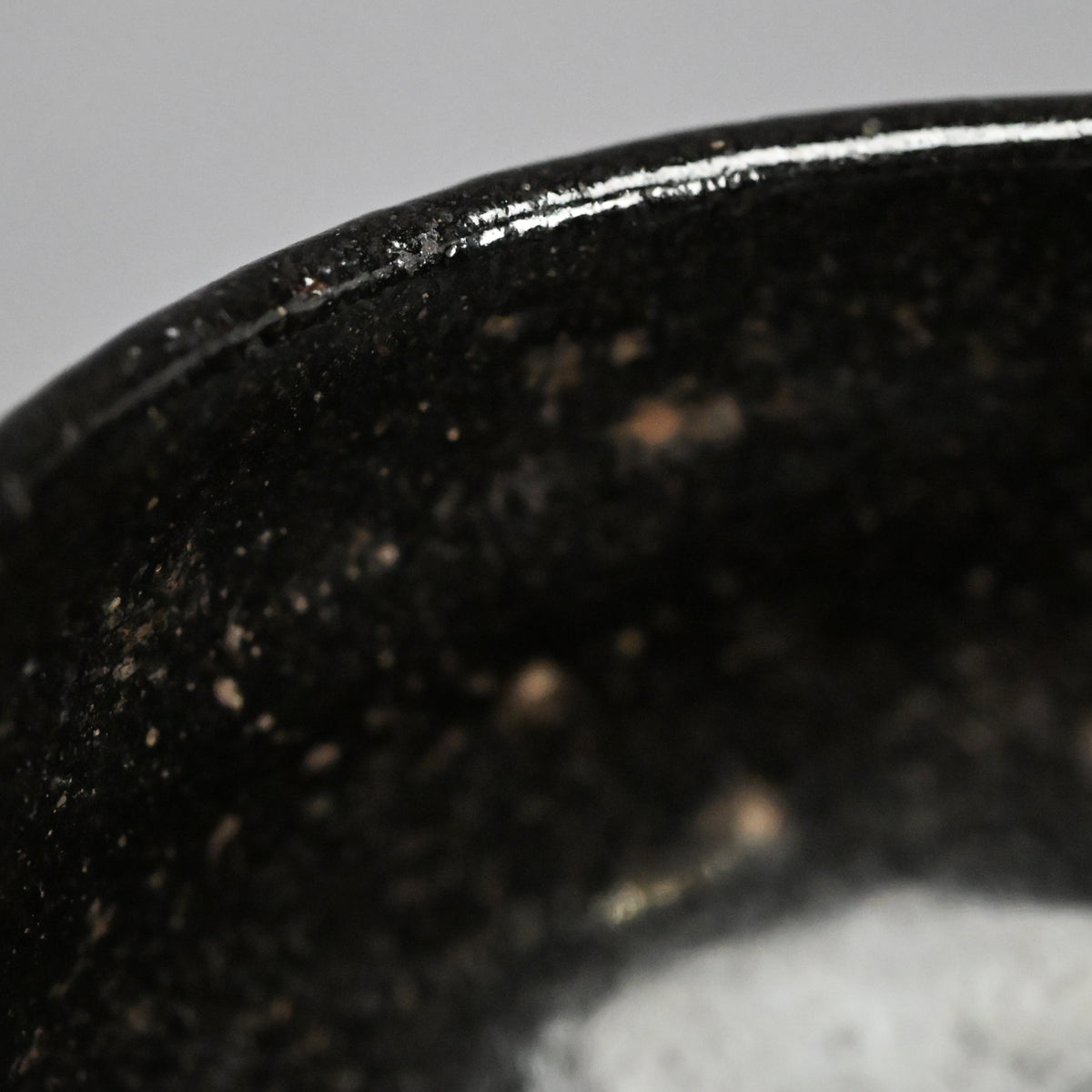 Antique “Ichinyu-Black” Raku Chawan Tea Bowl