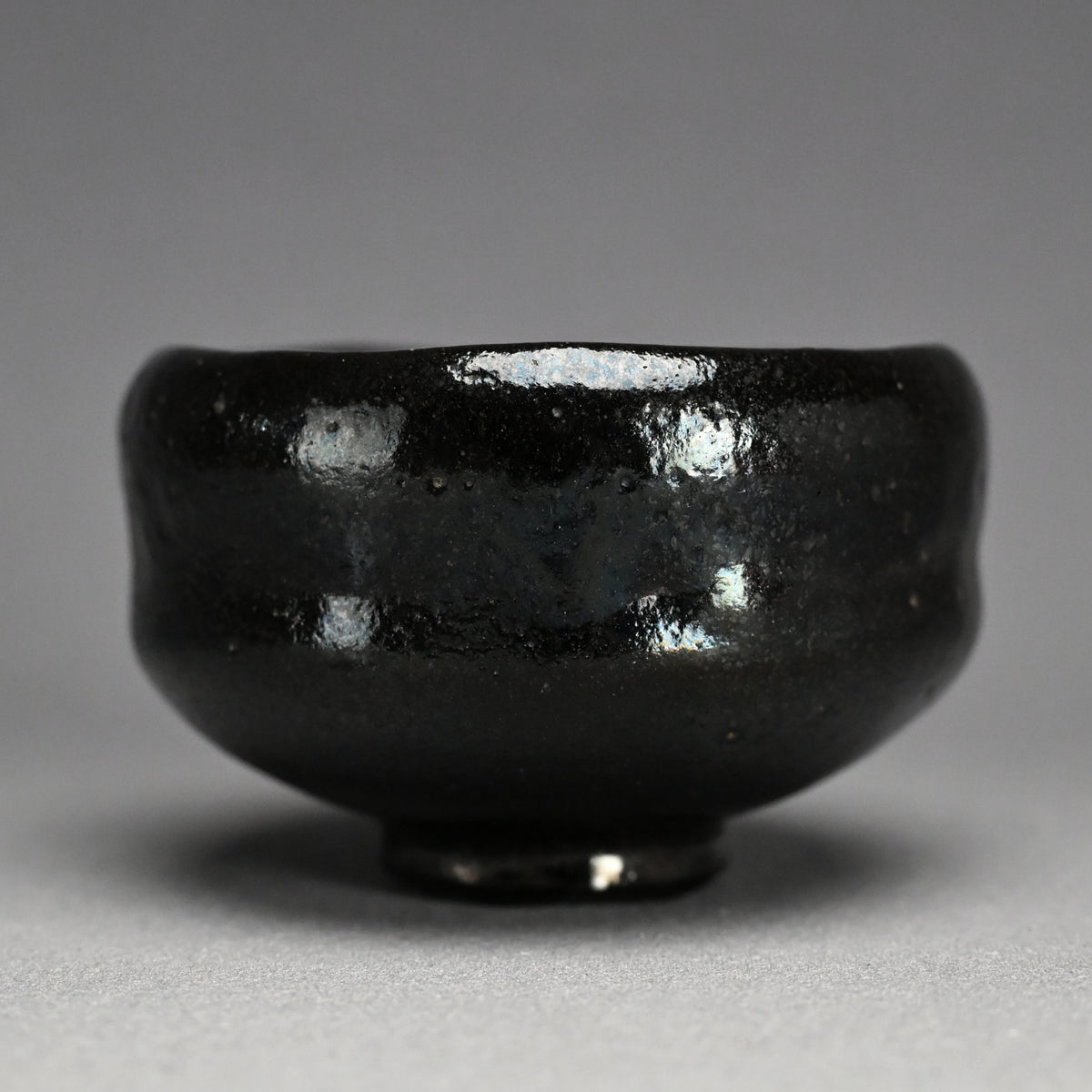 Antique “Ichinyu-Black” Raku Chawan Tea Bowl