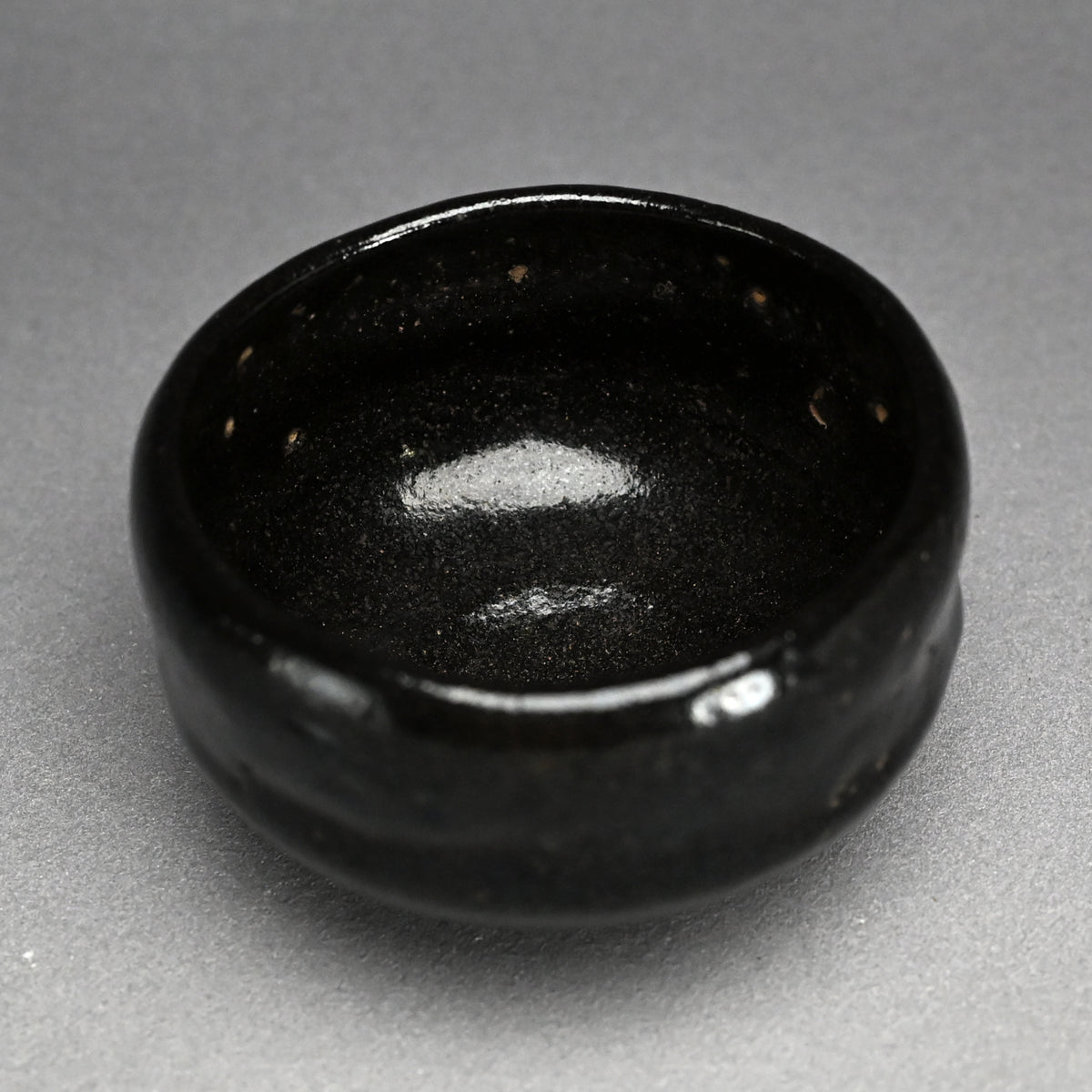 Antique “Ichinyu-Black” Raku Chawan Tea Bowl